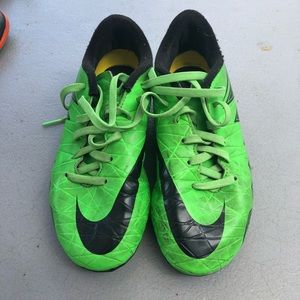 Green Nike Soccer Cleats